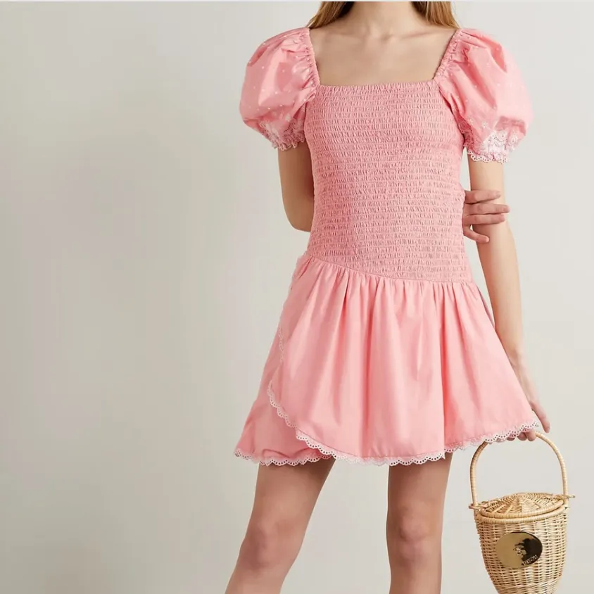 LoveShackFancy Ava Puff Sleeve Smocked Dress - Image 3