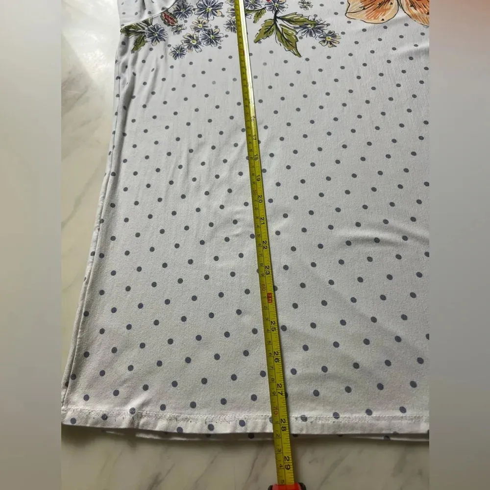 Investments Essential Floral Blouse Women Size 2X Floral 3/4 Sleeve Polkadot - Image 7