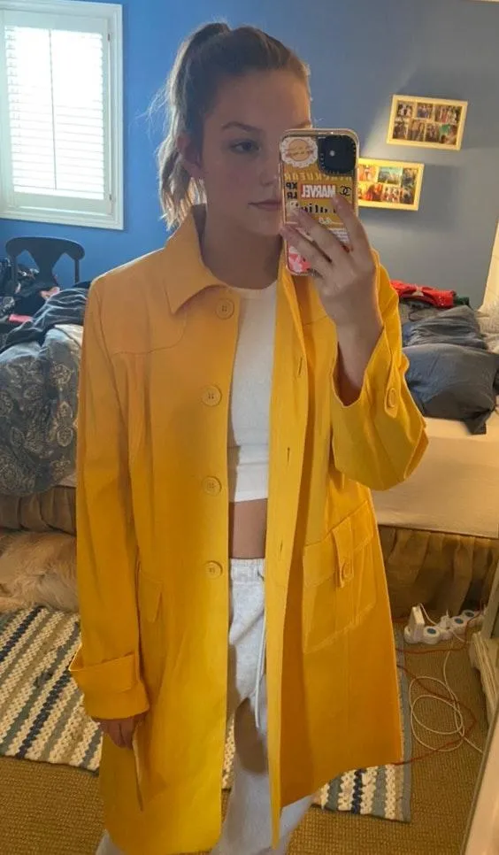 Nine West Yellow Rain Jacket - Image 3