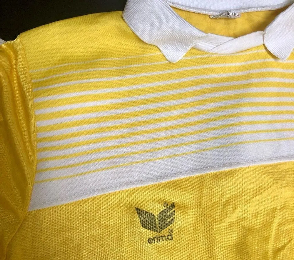 Vintage 70s 80s Erima Soccer Jersey Goalie West Germany Futbol Football size Med Yellow - Image 4