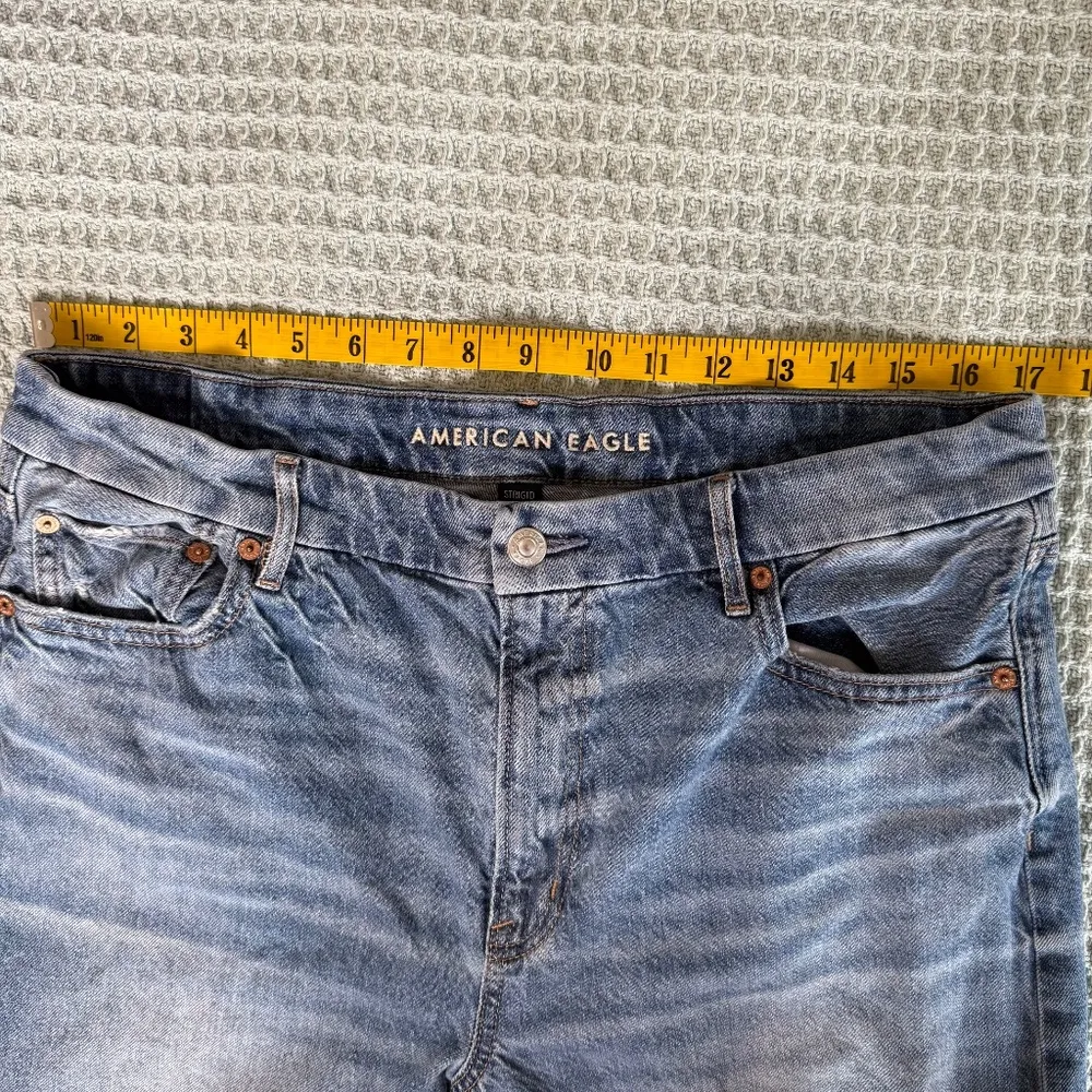 American Eagle Curvy Super High Rise Baggy Straight Jeans Womens 16 Reg Strigid - Image 7