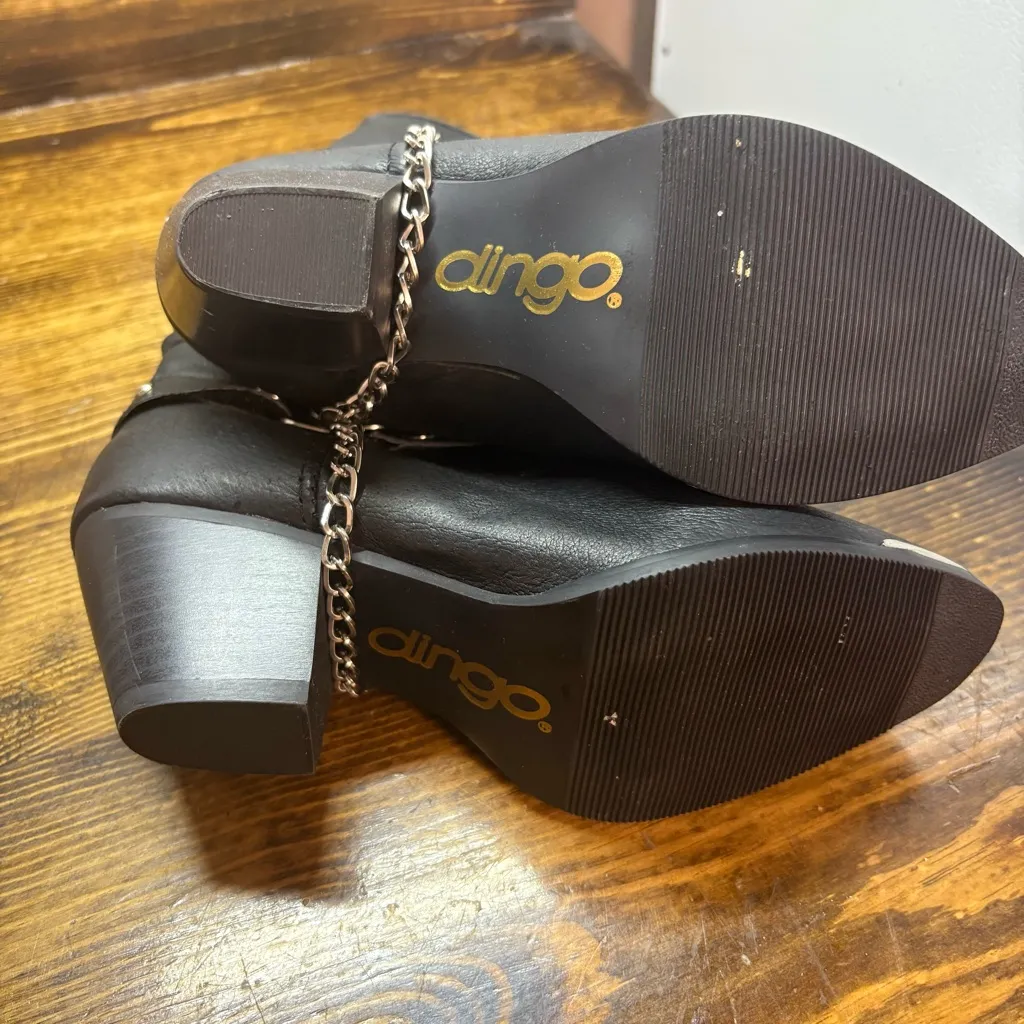 Dingo  Black Slouchy Western Boots‎ Size 5 - Image 8