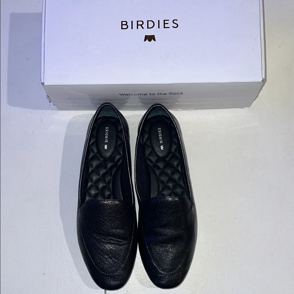 Birdies Vesper Black Leather Flats size 10.5 - Image 3
