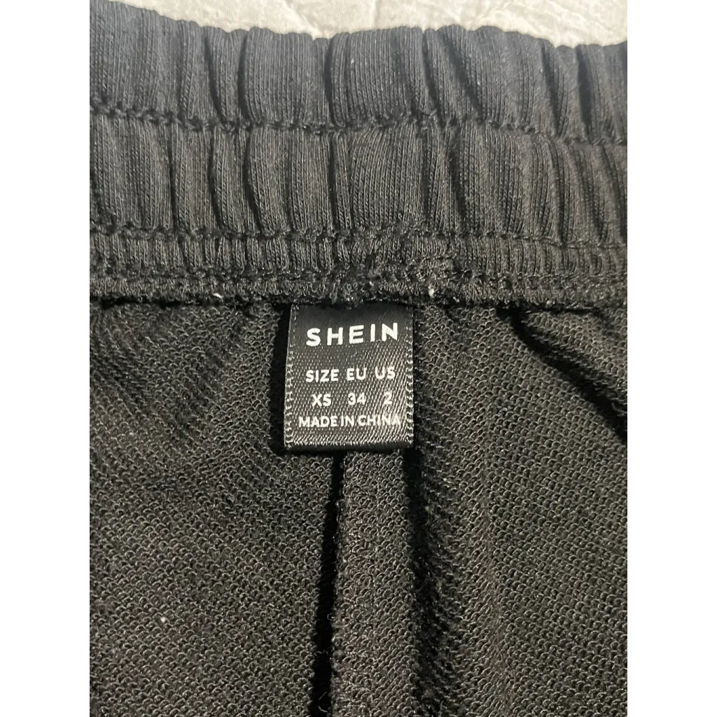Shein Sweat Shorts 2 Pair Women's Size X-Small Gray & Black Pull-On 1.5" Inseam - Image 3