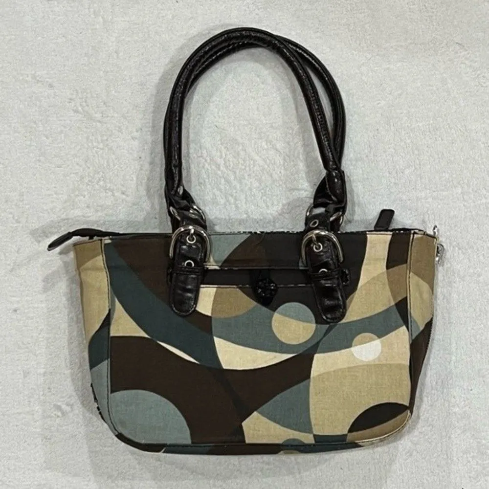 Luvali Dark Brown Bag with Kaleidoscope/Jungle Cover - Image 7