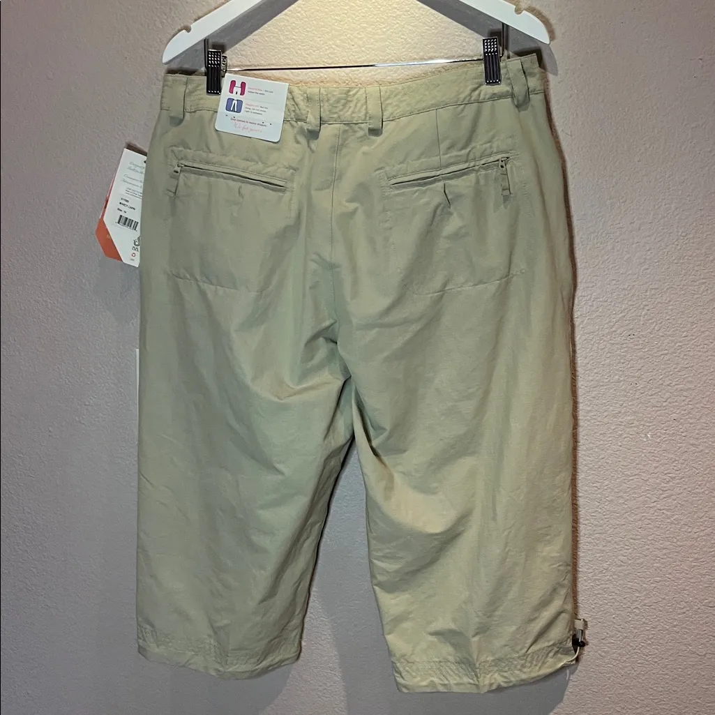 New Isis Women’s Marcy Capri Pants Sand Color Size 14 Favorite Rose Regular Fit Tan - Image 9