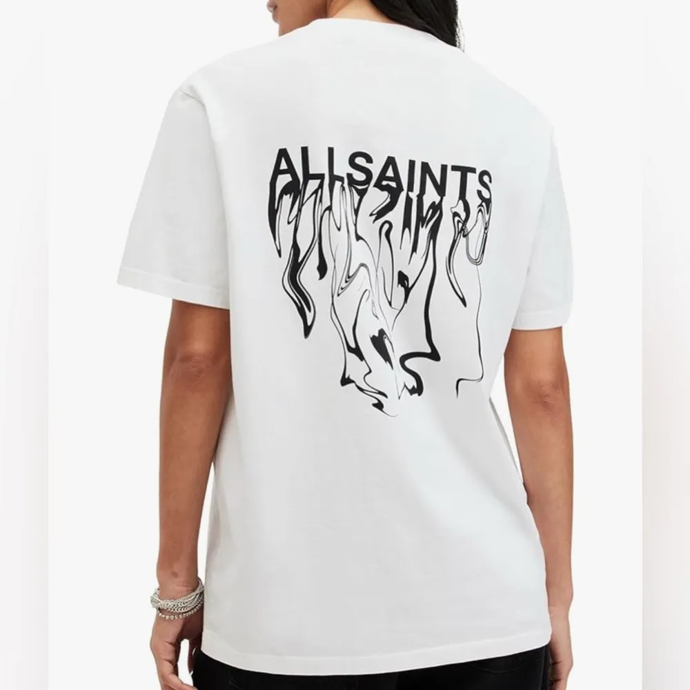 AllSaints InkSaints Graphic Print Relaxed-Fit Organic-Cotton T-Shirt - Image 2