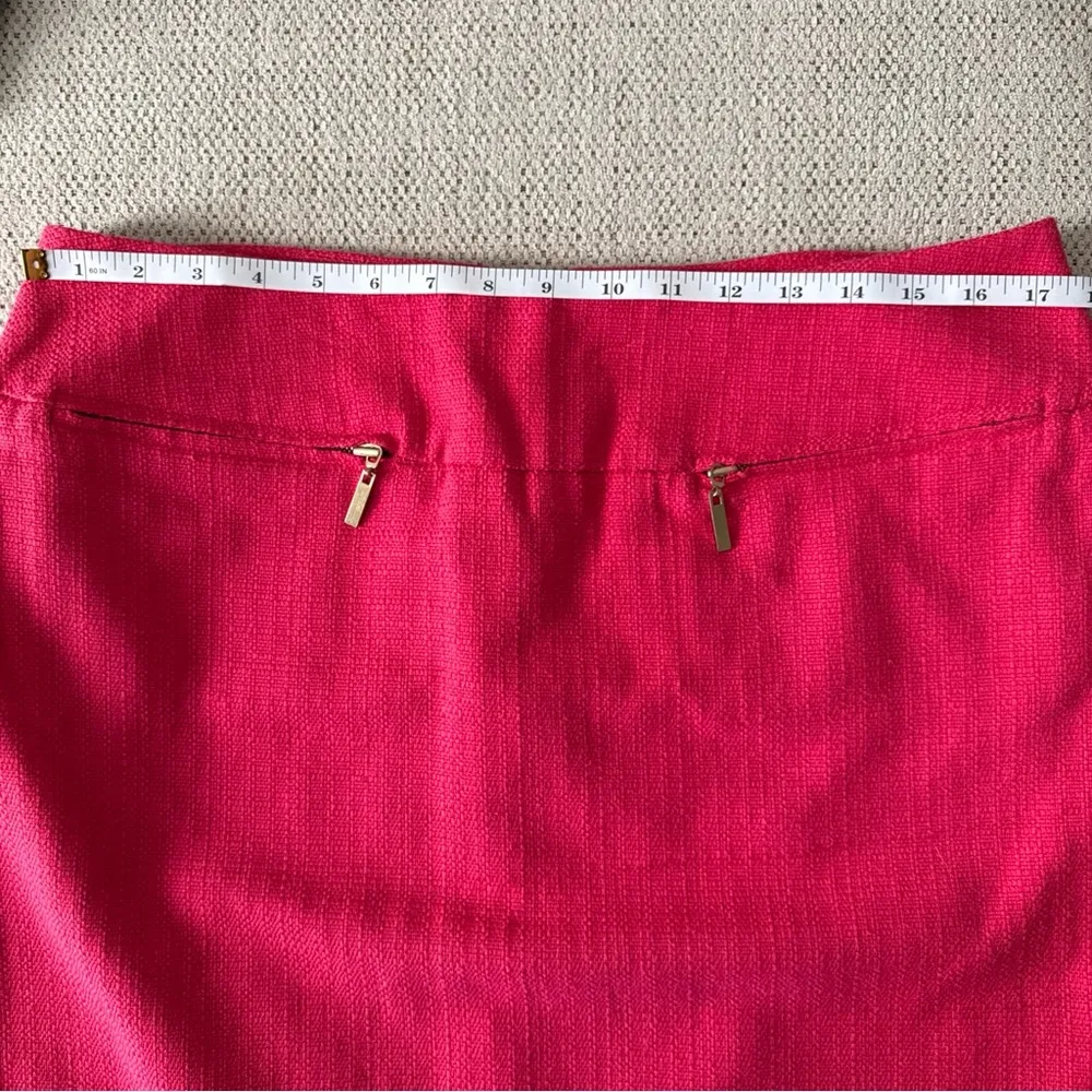 East Fifth JCP Mini Skirt Hot Pink Lined Textured Zippers NWT Size 16P - Image 12