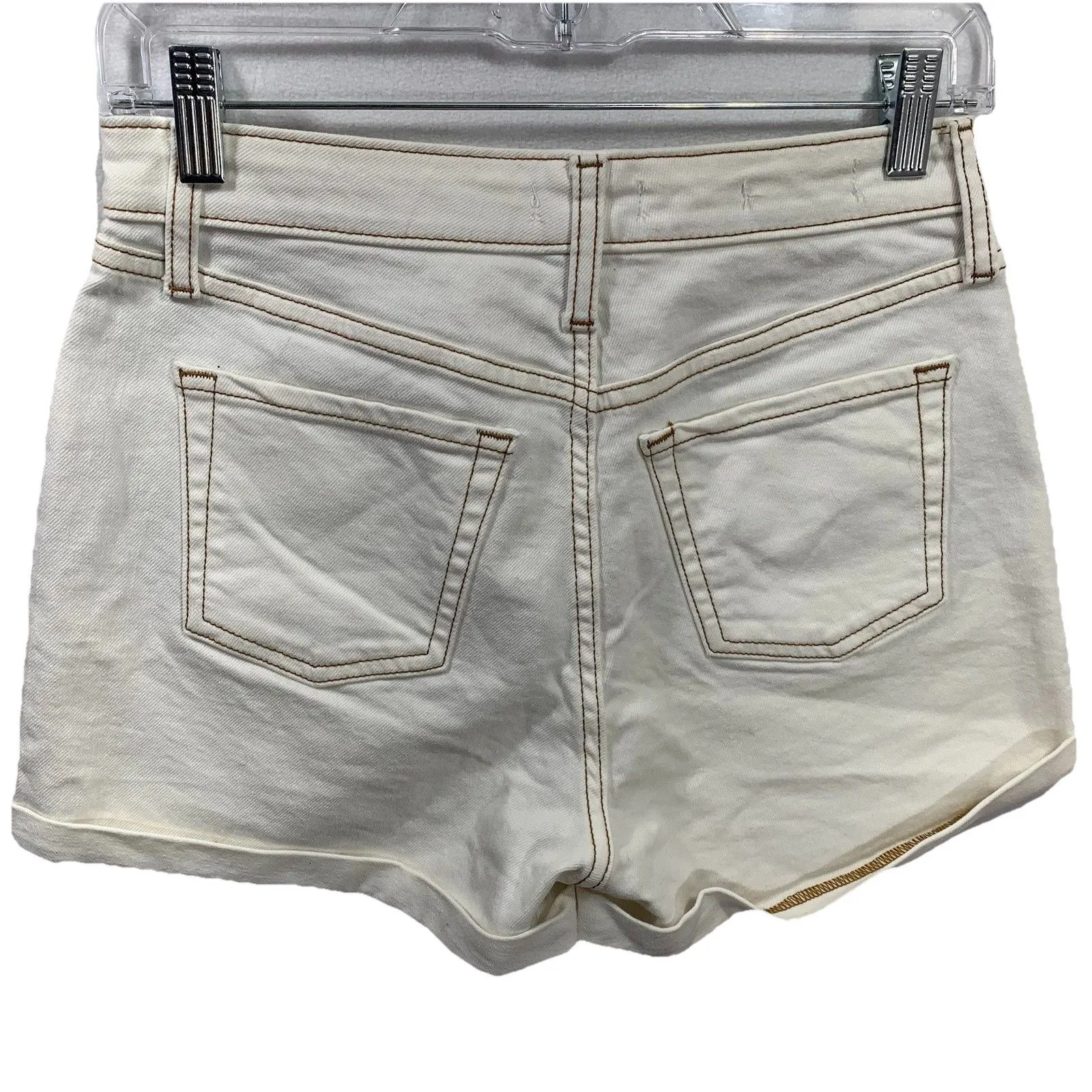 Wild Fable High Rise White Denim Jean Shorts Women Size 0/25R Casual - Image 3