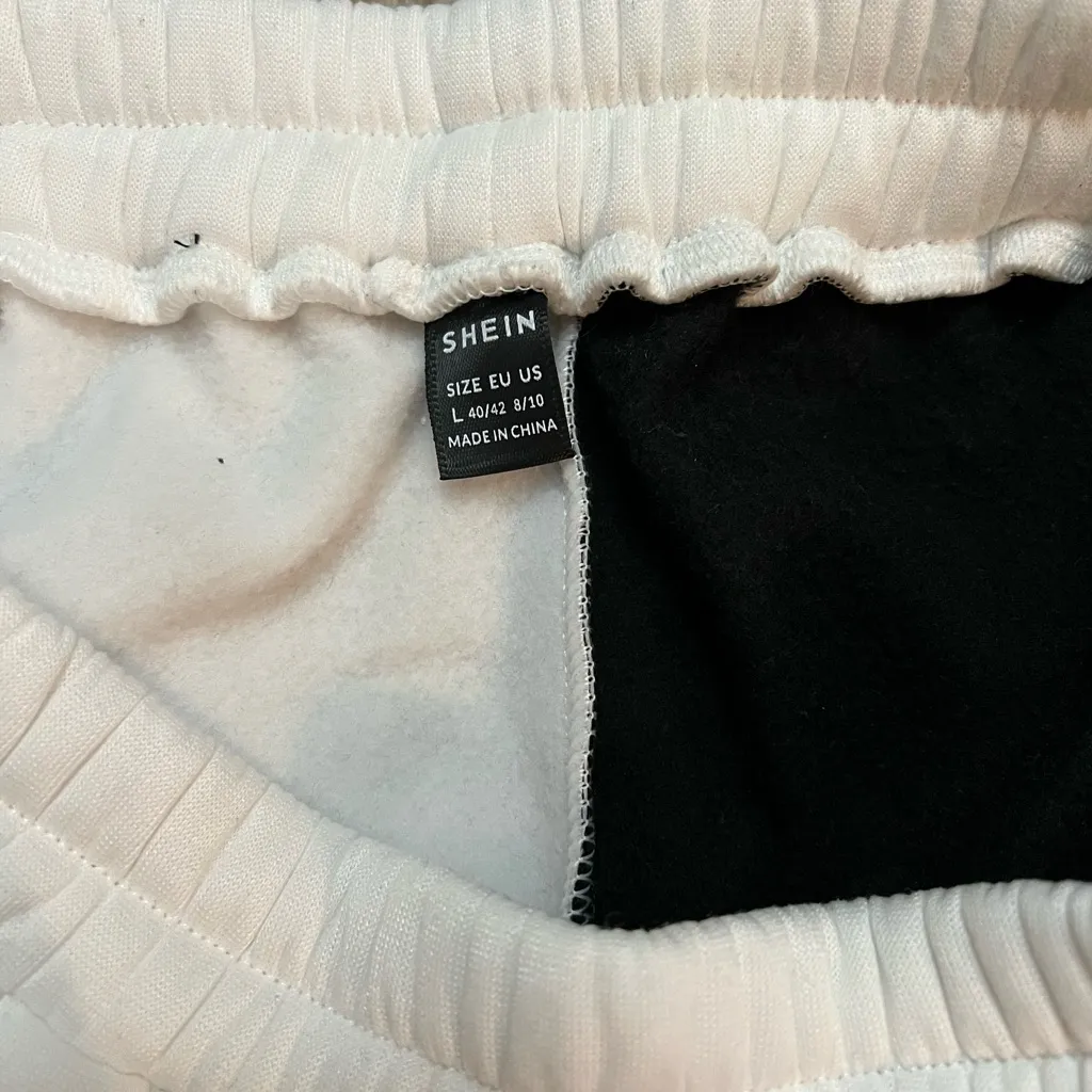 SHEIN Monochrome Butterfly Track Sweatpants - Image 3