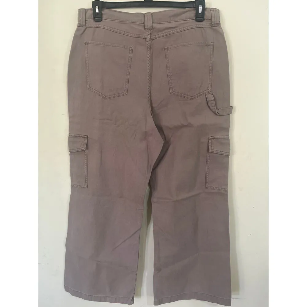 Arizona Carpenter Cargo Pants Wide Leg Loose Fit Junior 15 Canvas Tencel blend - Image 2