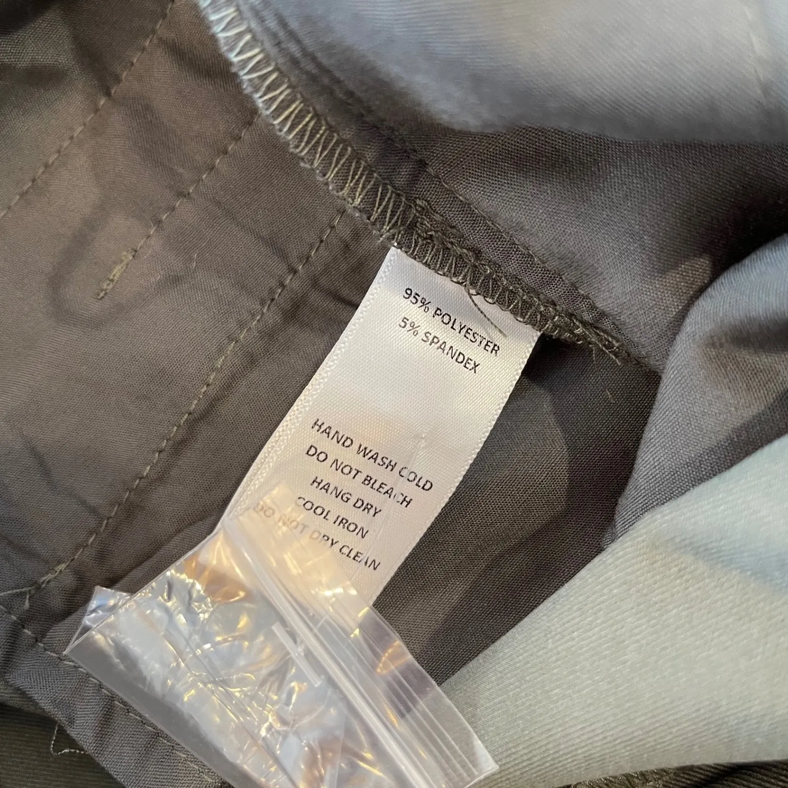 All:Row Wide Leg Pleated Pants Women's‎ S Green Gray High Waist Casual Trousers - Image 6