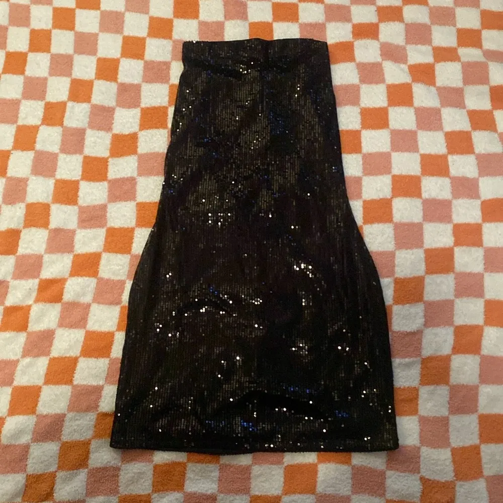 Lioness Black Sequins Strapless Mini Dress - Image 3
