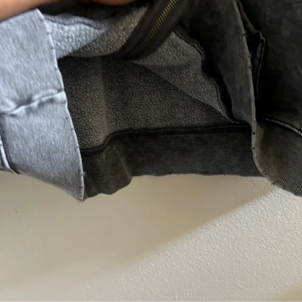 Aritzia Golden‎ TNA Loungewear Casual Charcoal Acid Wash Zip-Up Hoodie Size 2 - Image 7