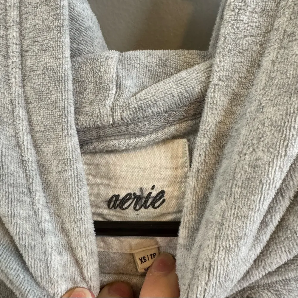 Aerie Grey Hooded Sweatshirt - Image 3