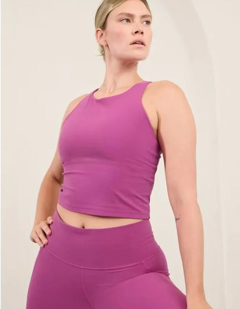 Athleta S Purpose Crop Bra Small D-DD Berry - Image 7