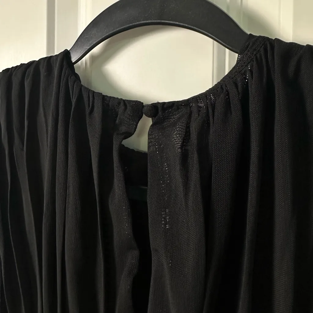 Express Black Ruffled Sleeveless Blouse Top XS - Image 5