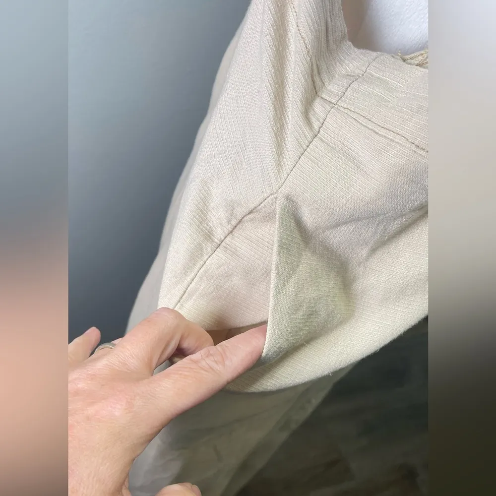 NEW Women's Harley Linen Jumpsuit Overalls Beige Tan Size Large - Image 6