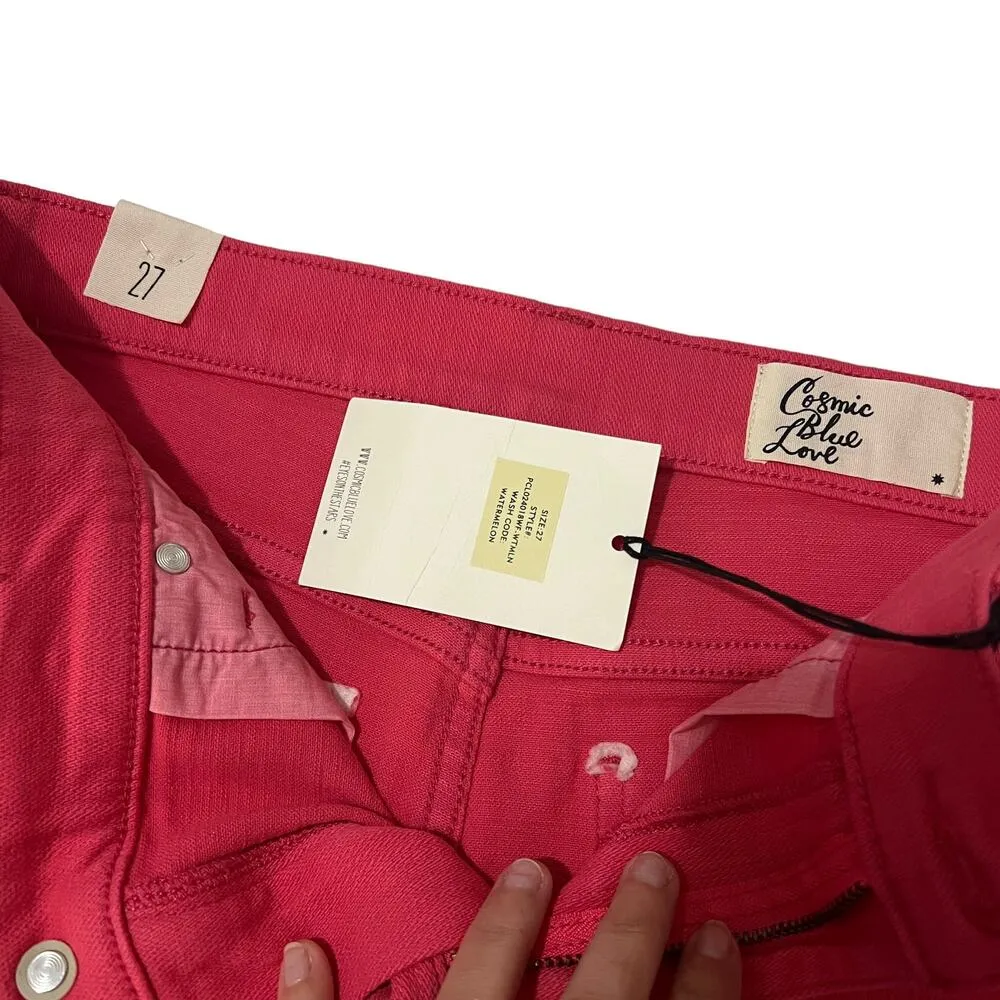 Cosmic Blue Love SIZE 27 Winston High Rise Fray Hem Distressed Shorts Stitch Fix - Image 4