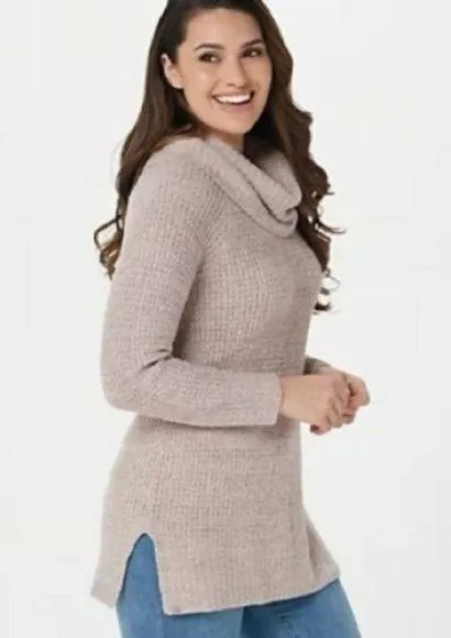 Barefoot Dreams Cozychic Soft Cowl Neck Tunic Sweater - Image 2