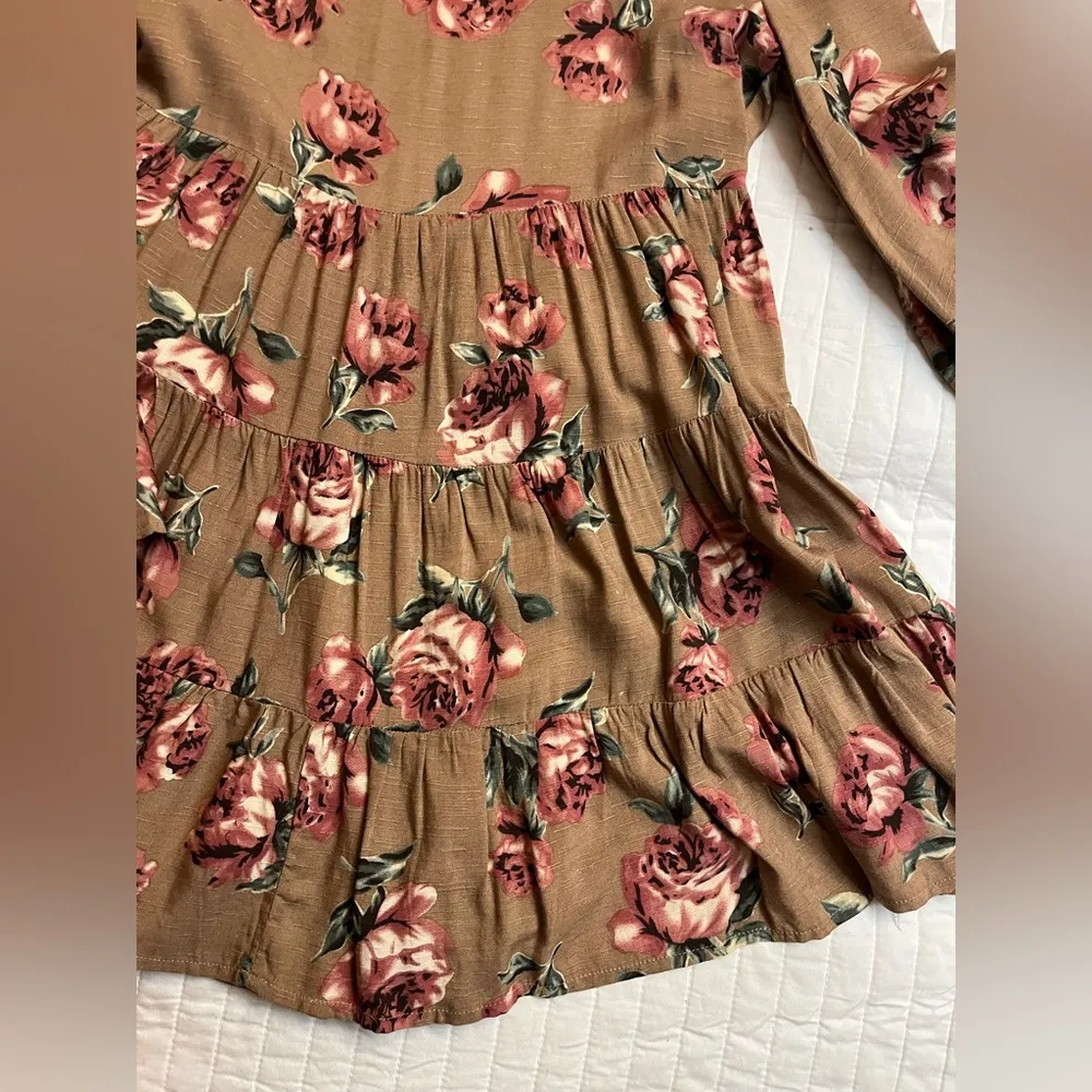 CatchMe light brown floral print dress - Image 5