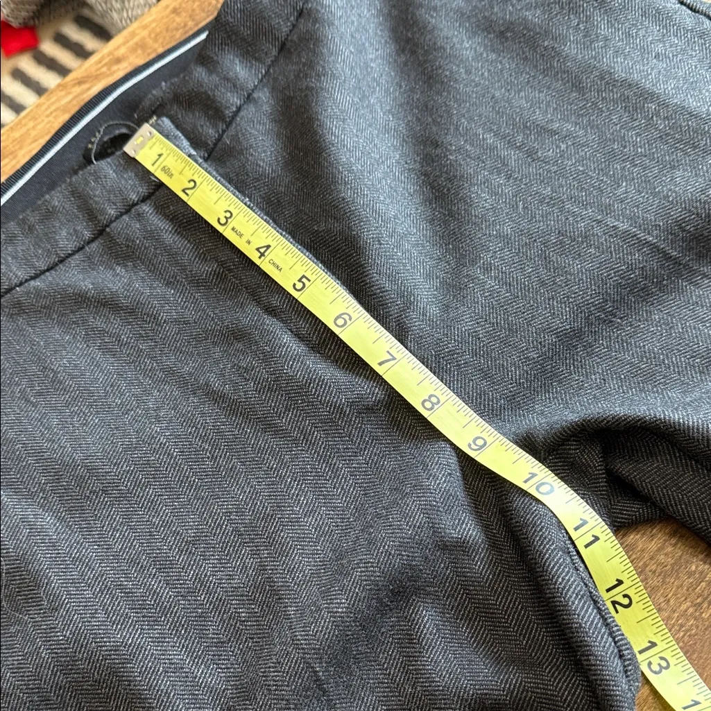 ZARA Grey Wool Tweed Pants Size Large - Image 13