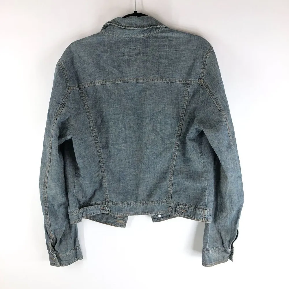 Calvin Klein Womens Denim Jacket Vintage Retro Trucker 100% Cotton L - Image 2