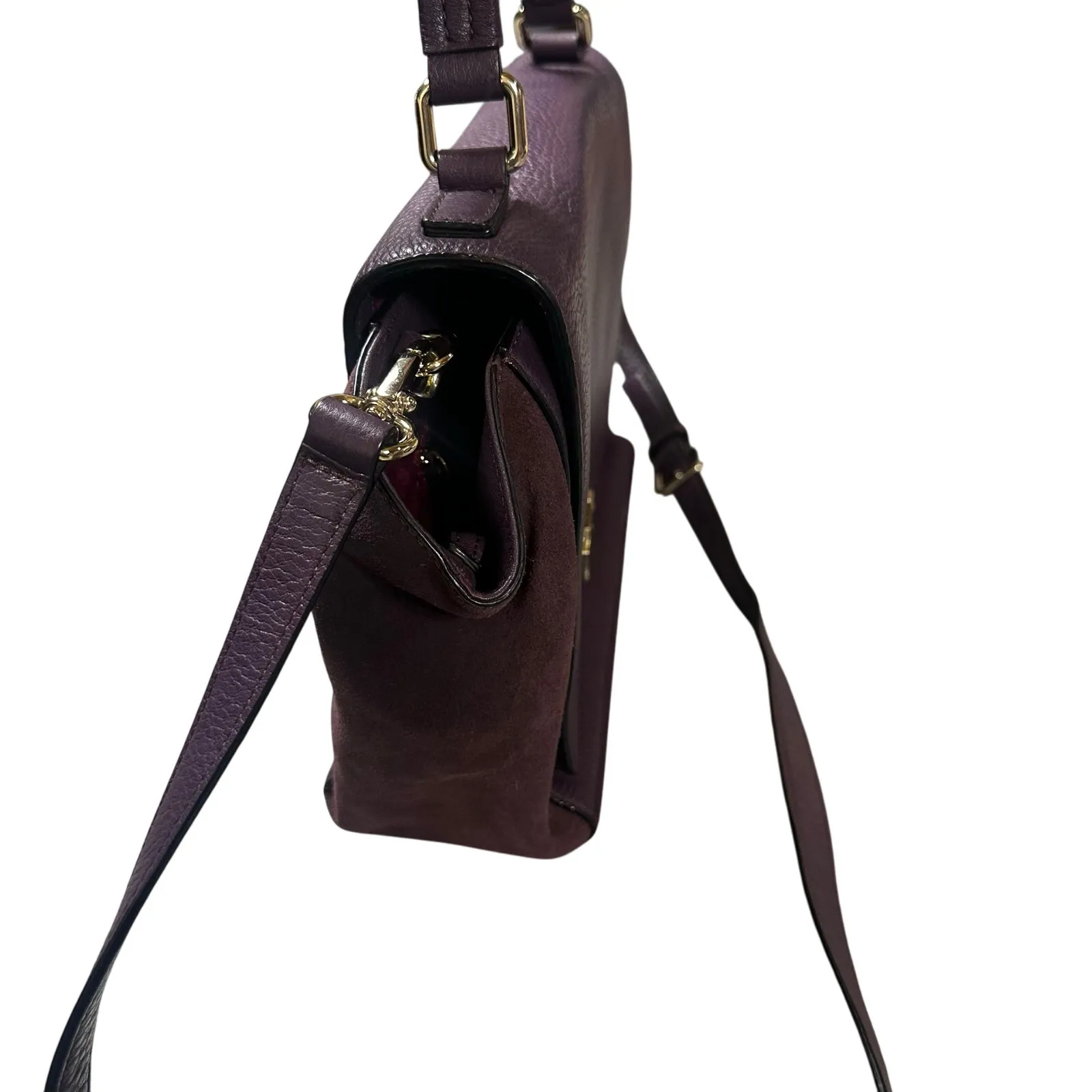 Kate Spade Magnolia Park Satchel Bag Aubergine Dark Purple - Image 7