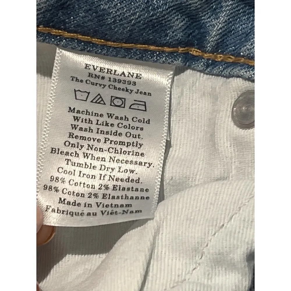 Everlane The Curvy Cheeky Straight Jeans in Sky Blue Wash 26 New Denim Pants - Image 9