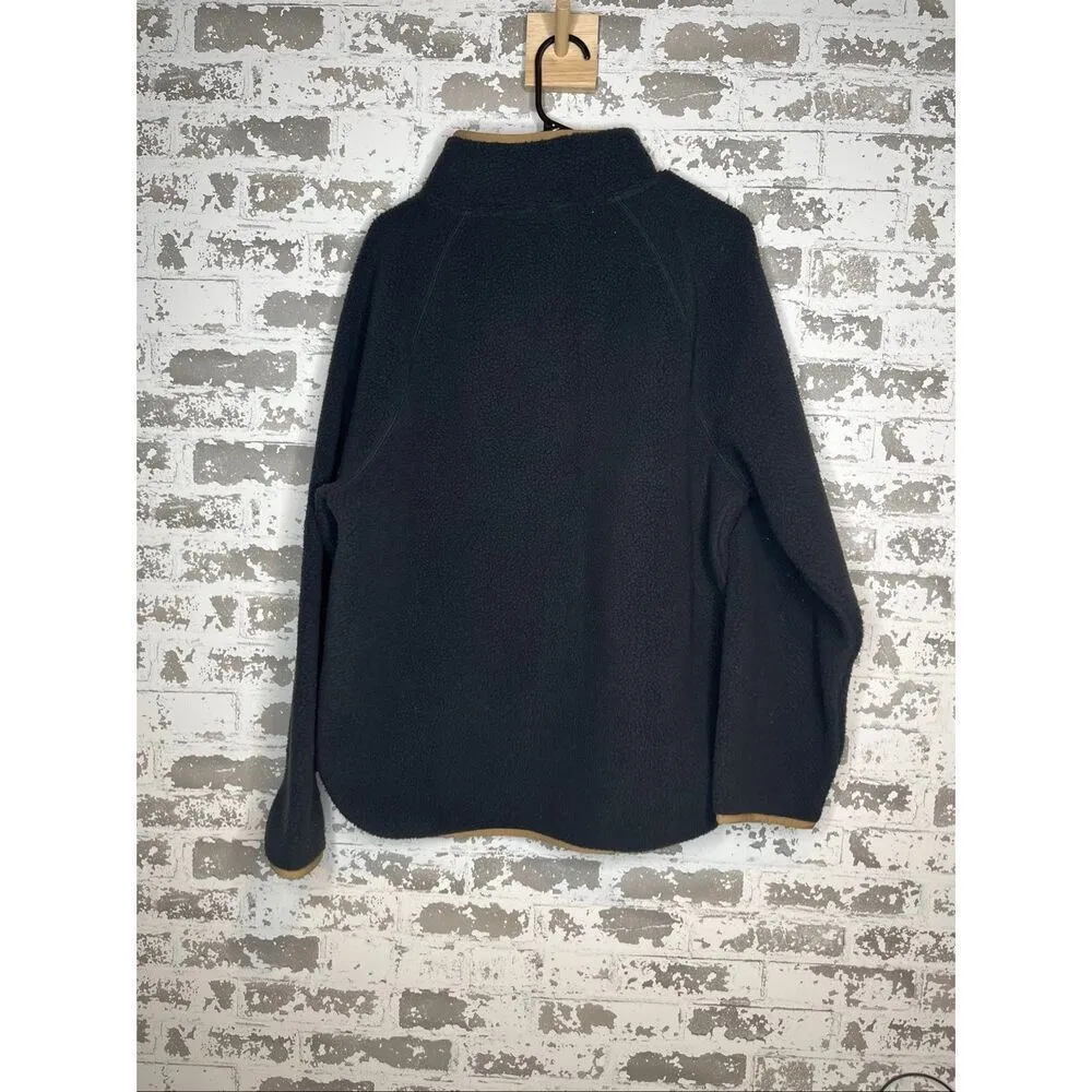 J. Crew | women black sherpa pullover 1/4 zip Size L - Image 8