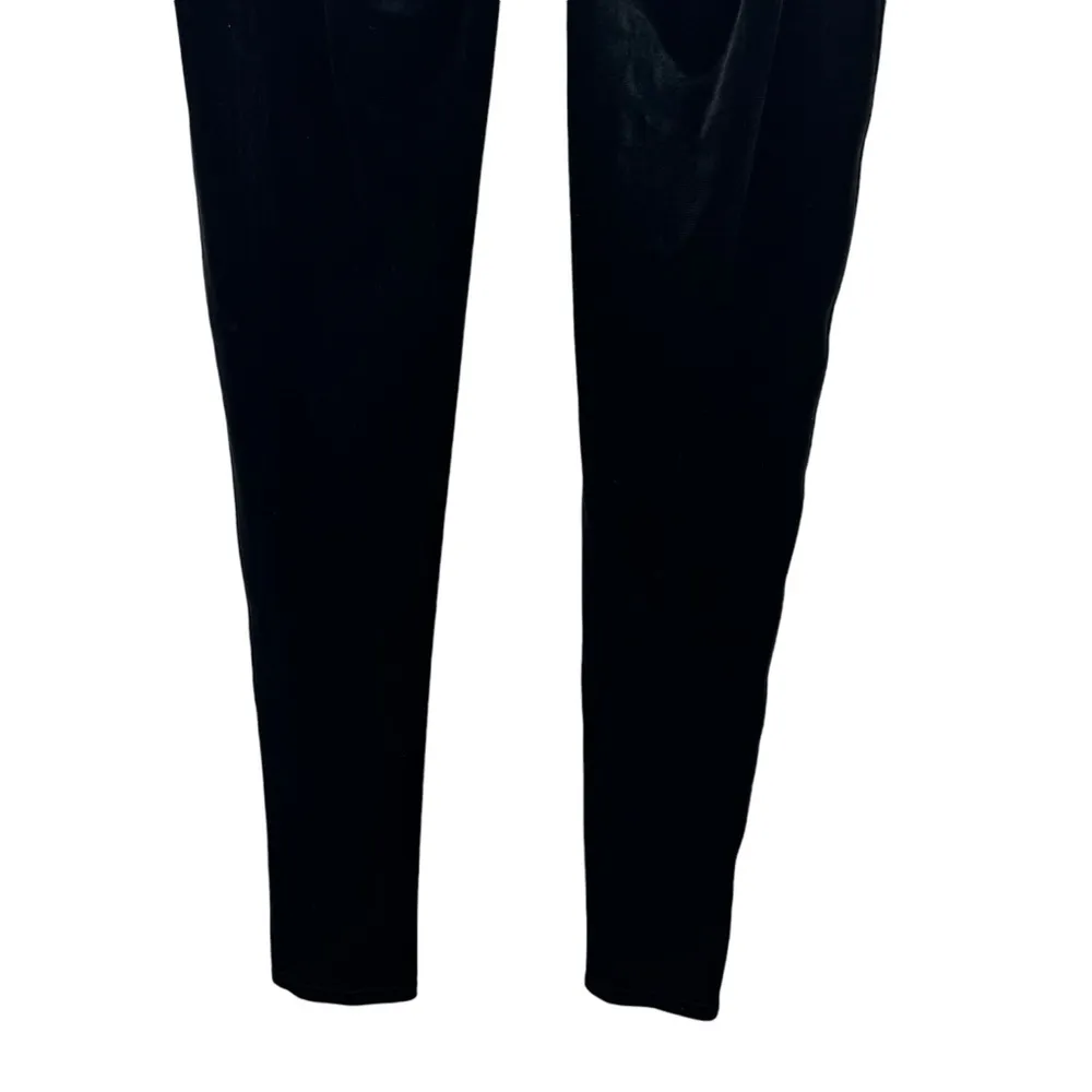 SPANX® Black Velvet Leggings High Waisted Skinny Holiday‎ Winter Small S - Image 9