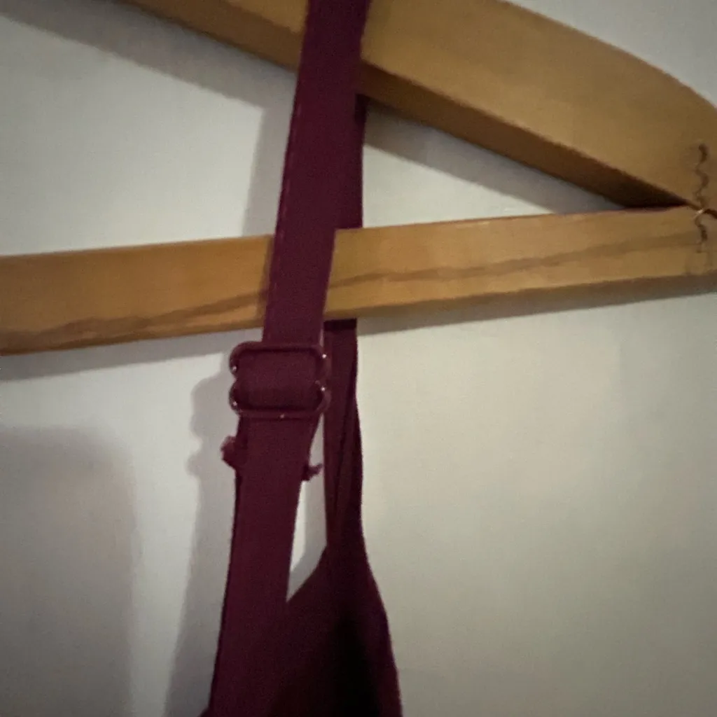 Hot Topic Burgundy Mini Dress size medium with skull overlay detail. Halloween - Image 5