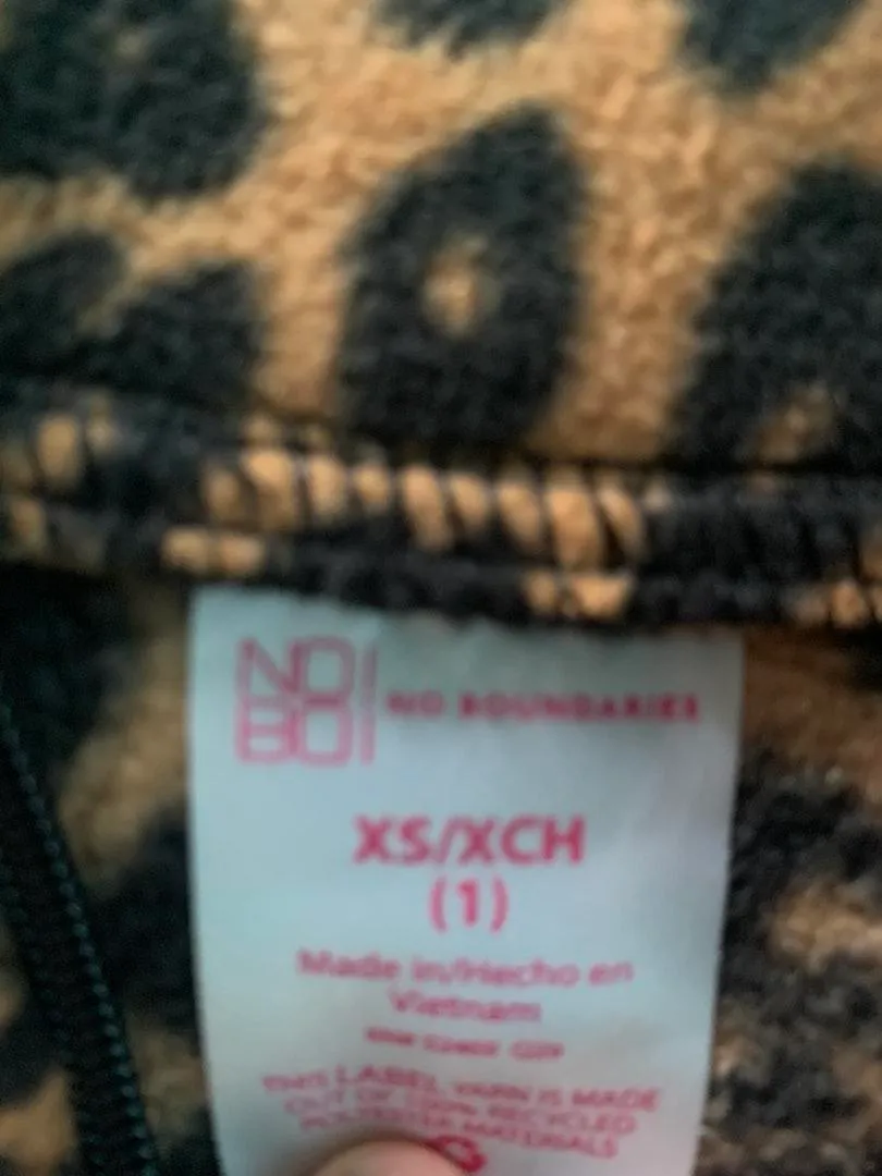 Cheetah Print Sherpa Size XS - Image 3