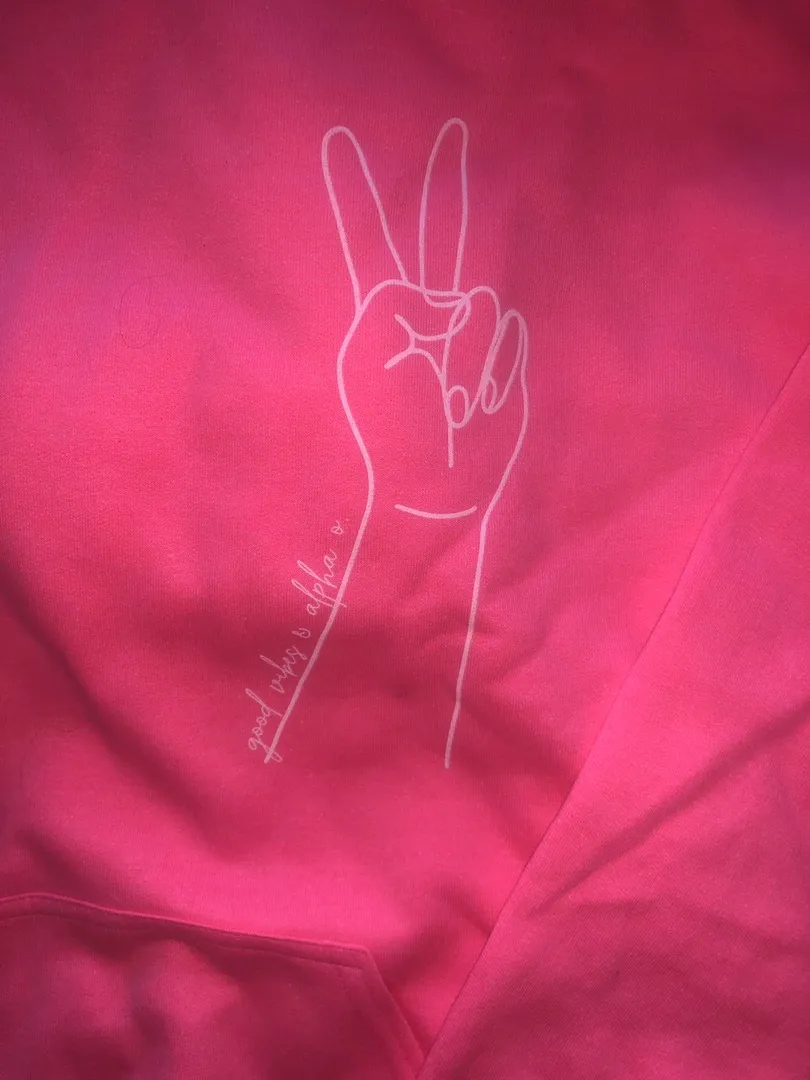 alpha omicron pi sweatshirt Pink Size L - Image 2