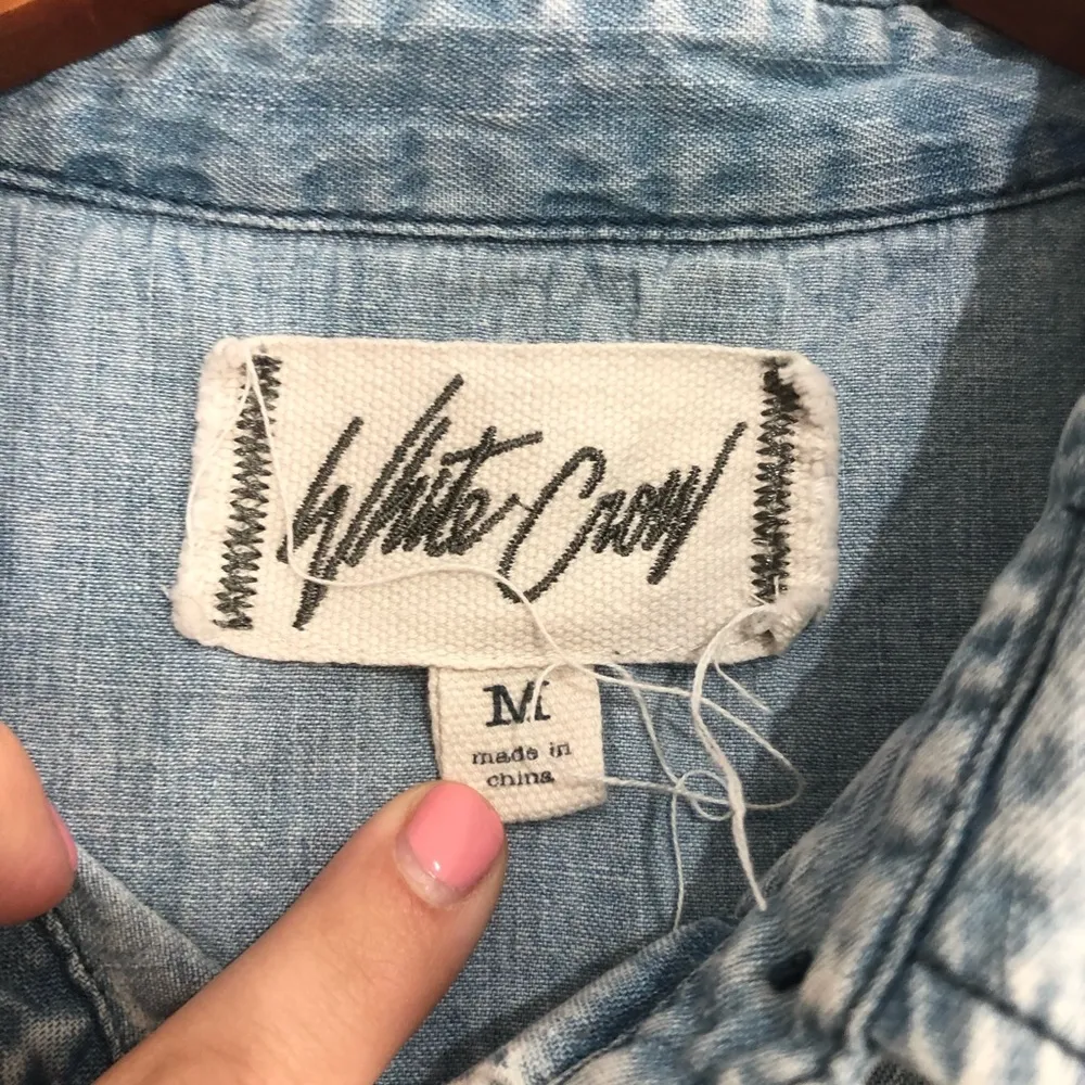 White Crow plaid and chambray shirt - Image 3