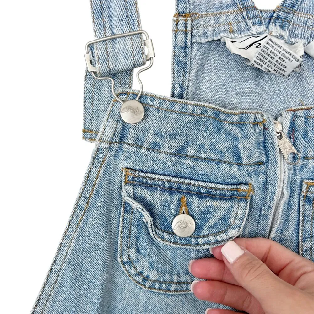 Vintage Chazzz by Charles Ghailian Denim Shortall Overalls Sz L Blue Size L - Image 4