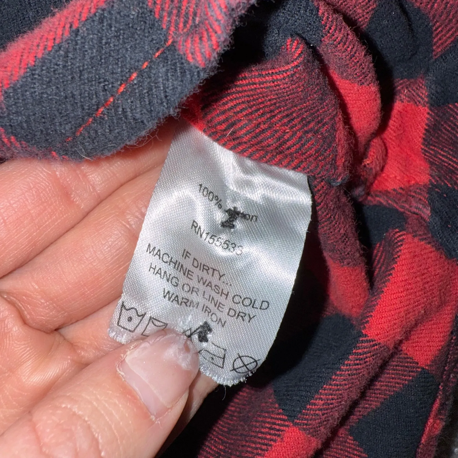 TRADLANDS Red Black Buffalo Plaid Flannel Shirt Long Sleeve Button Up Women's XL - Image 6