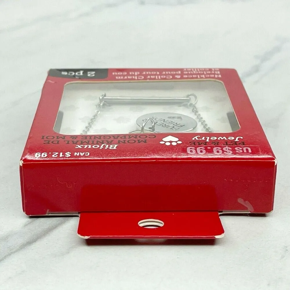 Silver Tone Pet & Me Jewelry Furever Friends Necklace and Collar Charm - Image 5