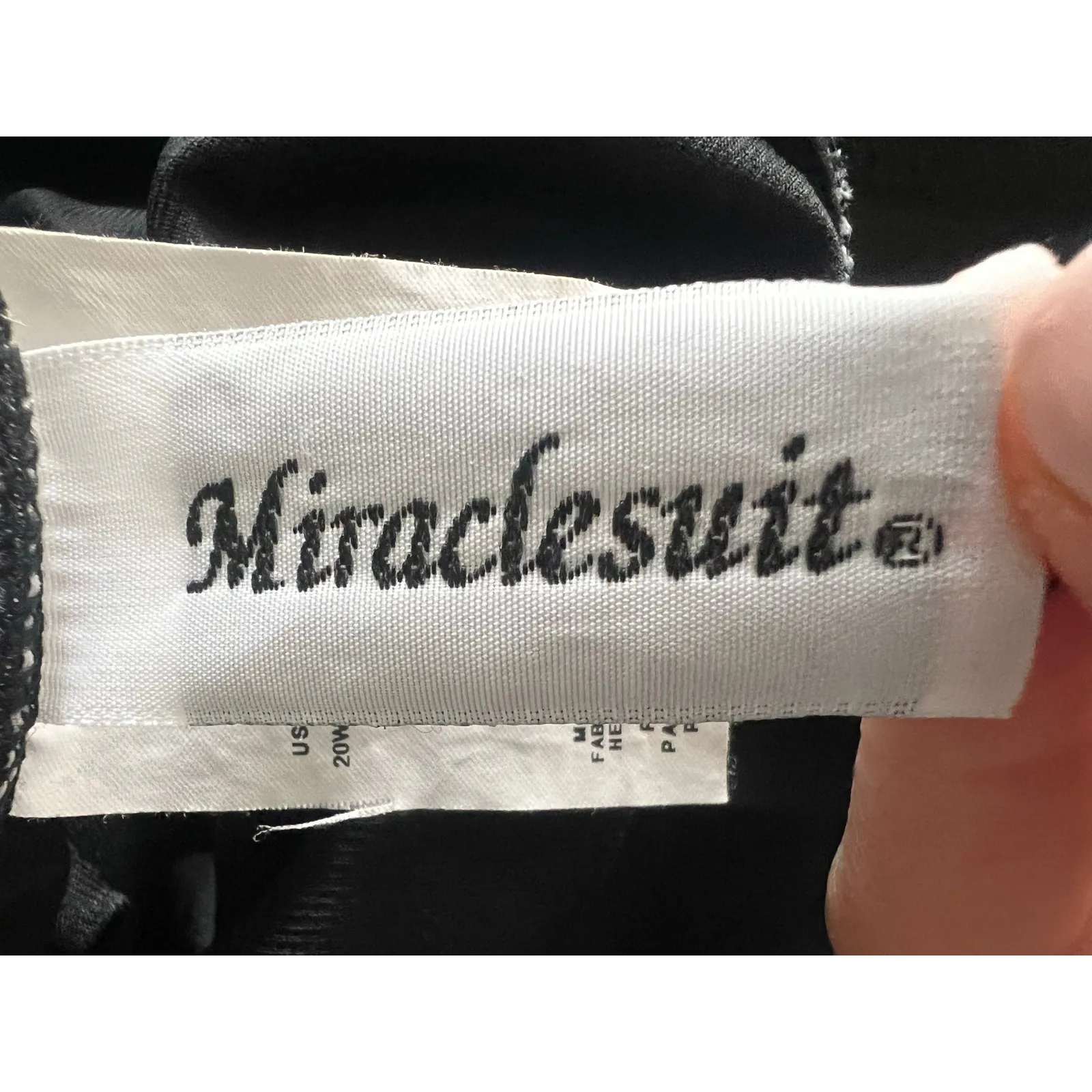 Women’s Miraclesuit Gray Black Animal Print Slimming One Piece Swimsuit 20W - Image 5