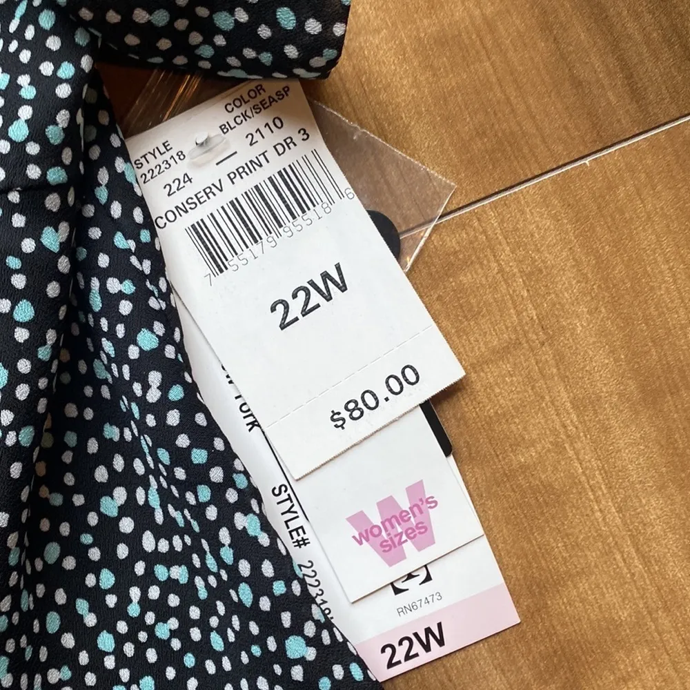 Danny & Nicole floral‎ button front blouse size 22W new workwear feminine career - Image 3