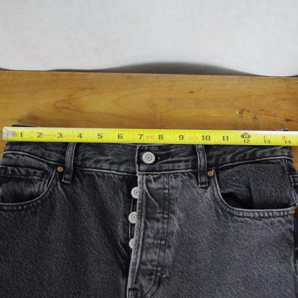 Pacsun Patchwork Black High Waisted Jeans Size 28" - Image 4