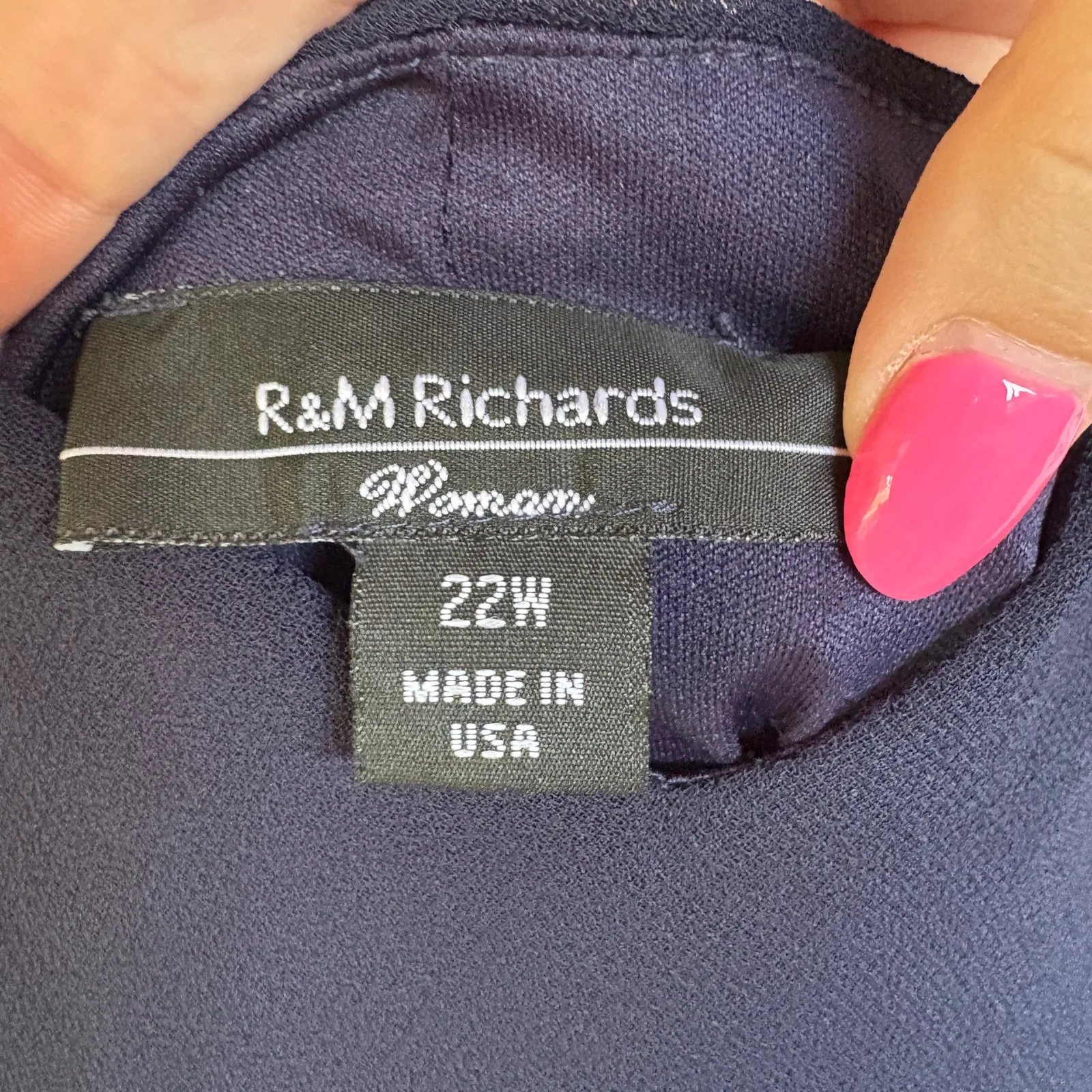 Vintage Navy Beaded Evening Gown Event Dress Formal Classic Sleeveless 22W - Image 9