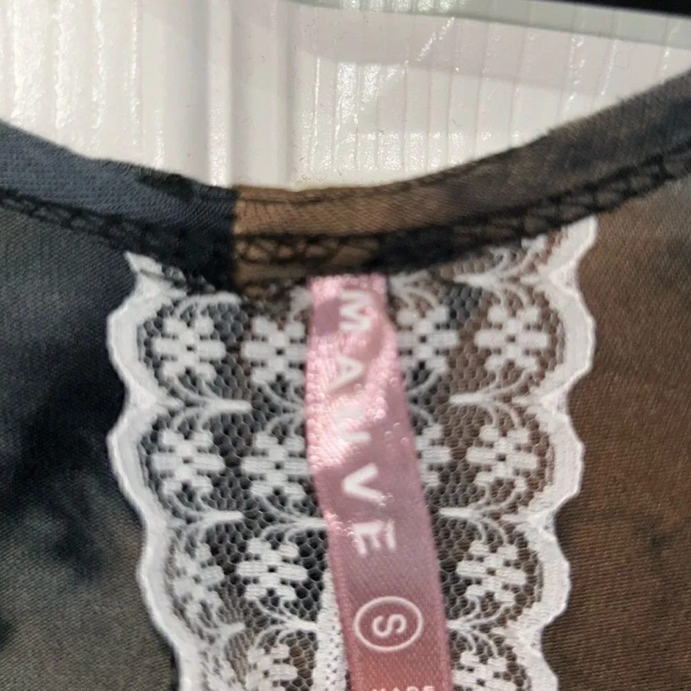 Mauve Tye Dye Oversized Kimono/Midi Duster(Size Small) Brown - Image 7