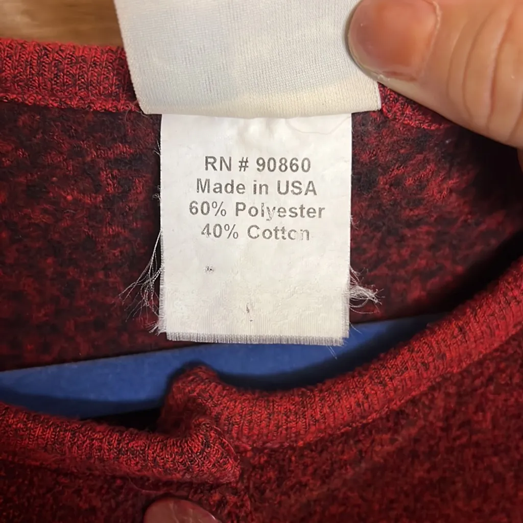 Vintage Christmas Bird Glove Holiday Sweater Grannycore Artisans Sunschein Red Size XL - Image 6