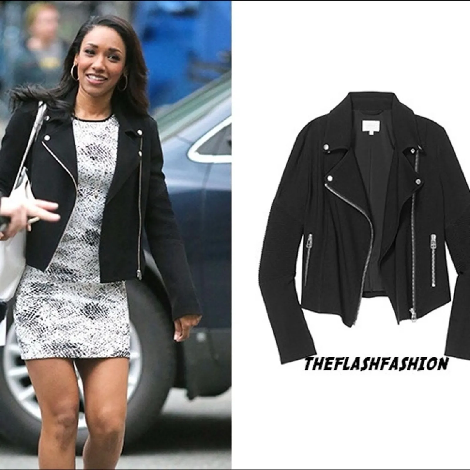 ARITZIA WILFRED Moto Biker Jacket Womens 4 Edgy Chic Black Olive Green Montesson - Image 9