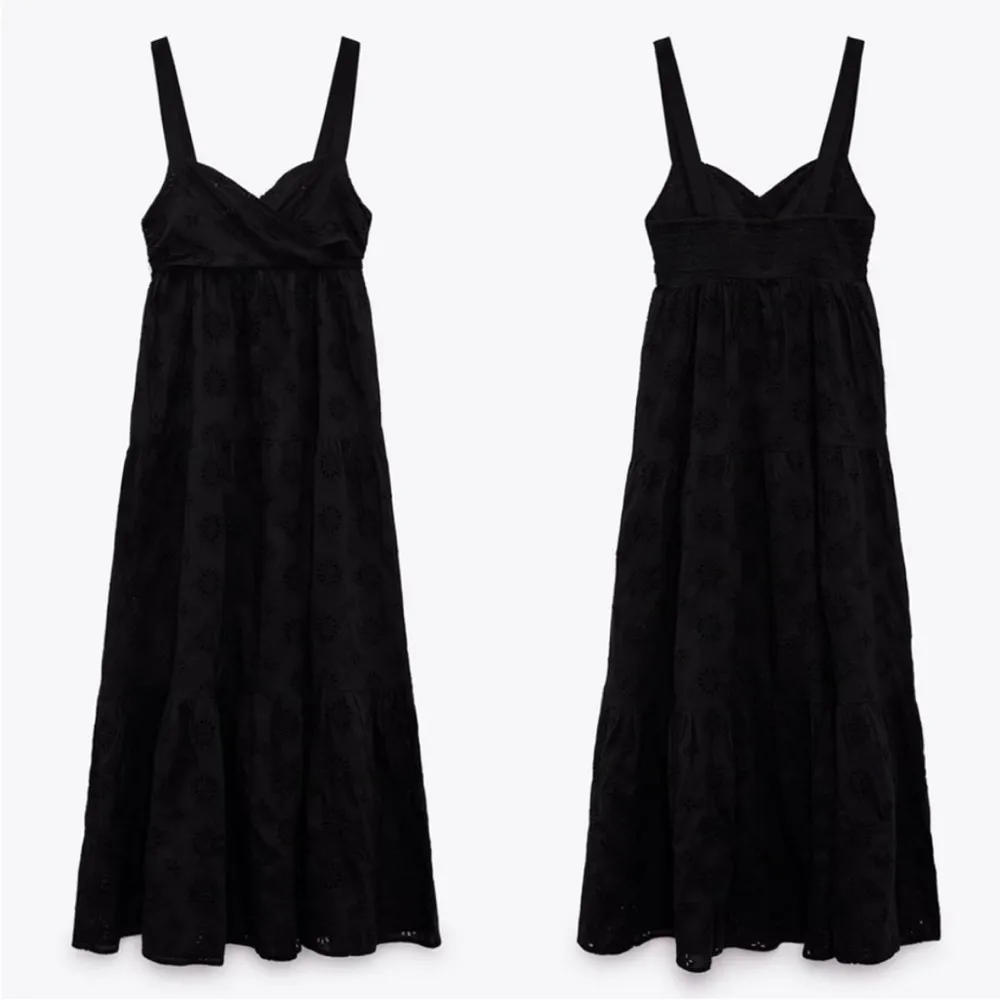 Black maxi eyelet dress - Image 4