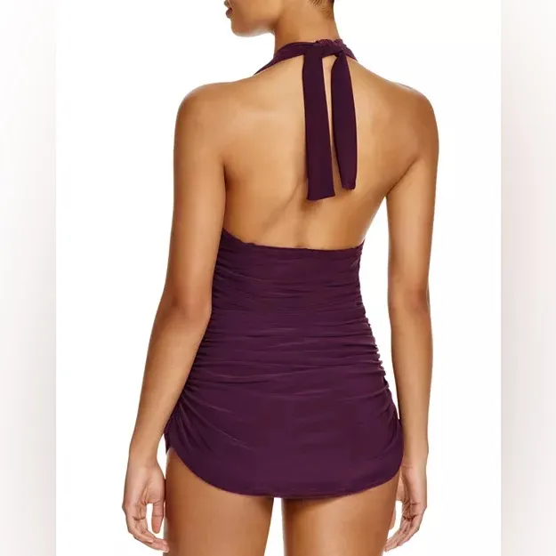 Magic suit Yvonne swim dress dark purple slimming shaping women’s size 14 summer - Image 2