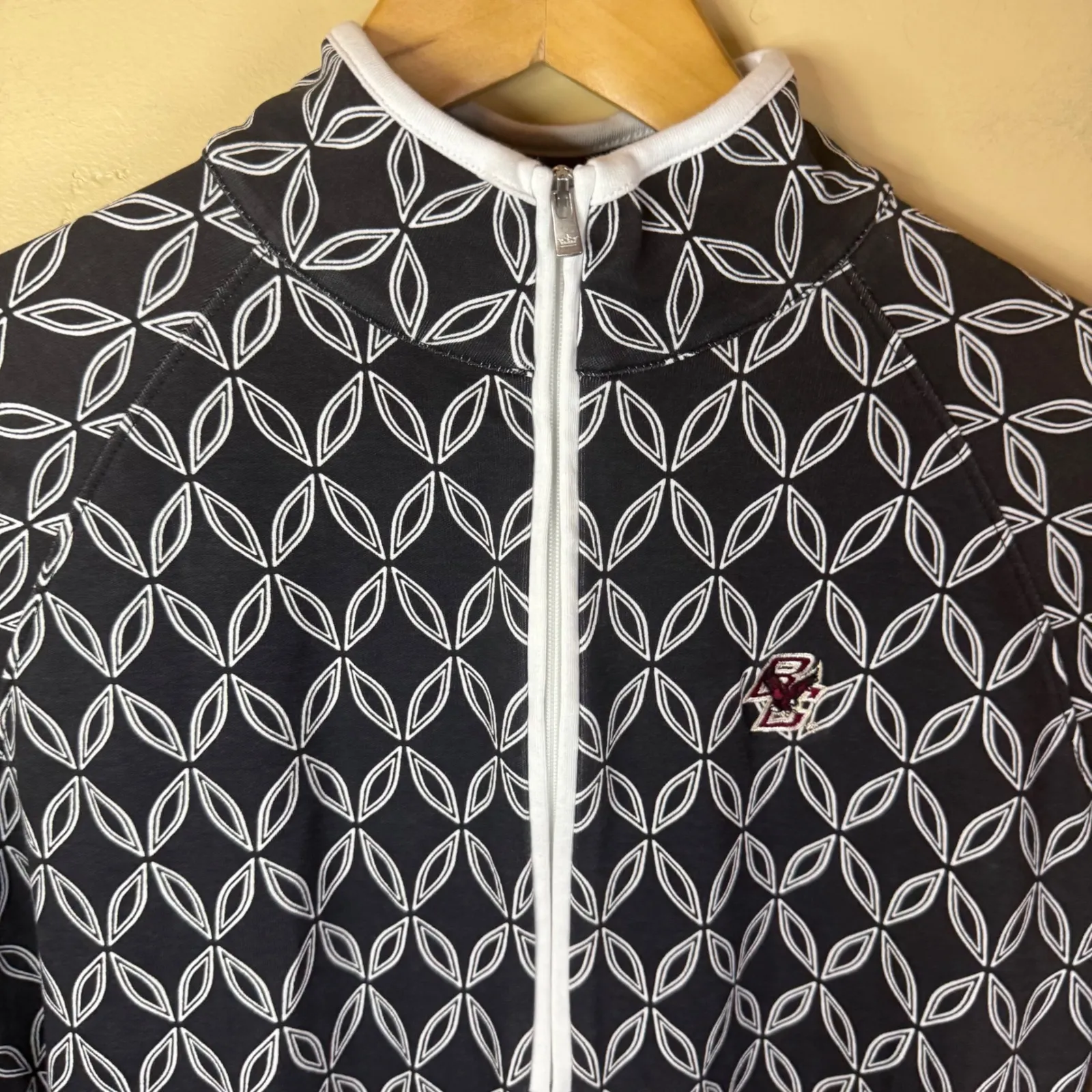 Peter Millar Boston College Pullover Top‎ Women's Medium Black White - Image 2