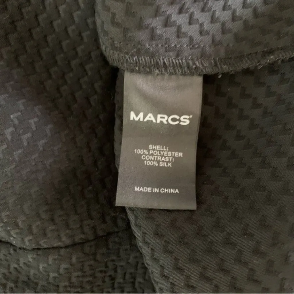 Marcs Top Medium Black Long Sleeve Blouse Minimalist Workwear Classic - Image 7