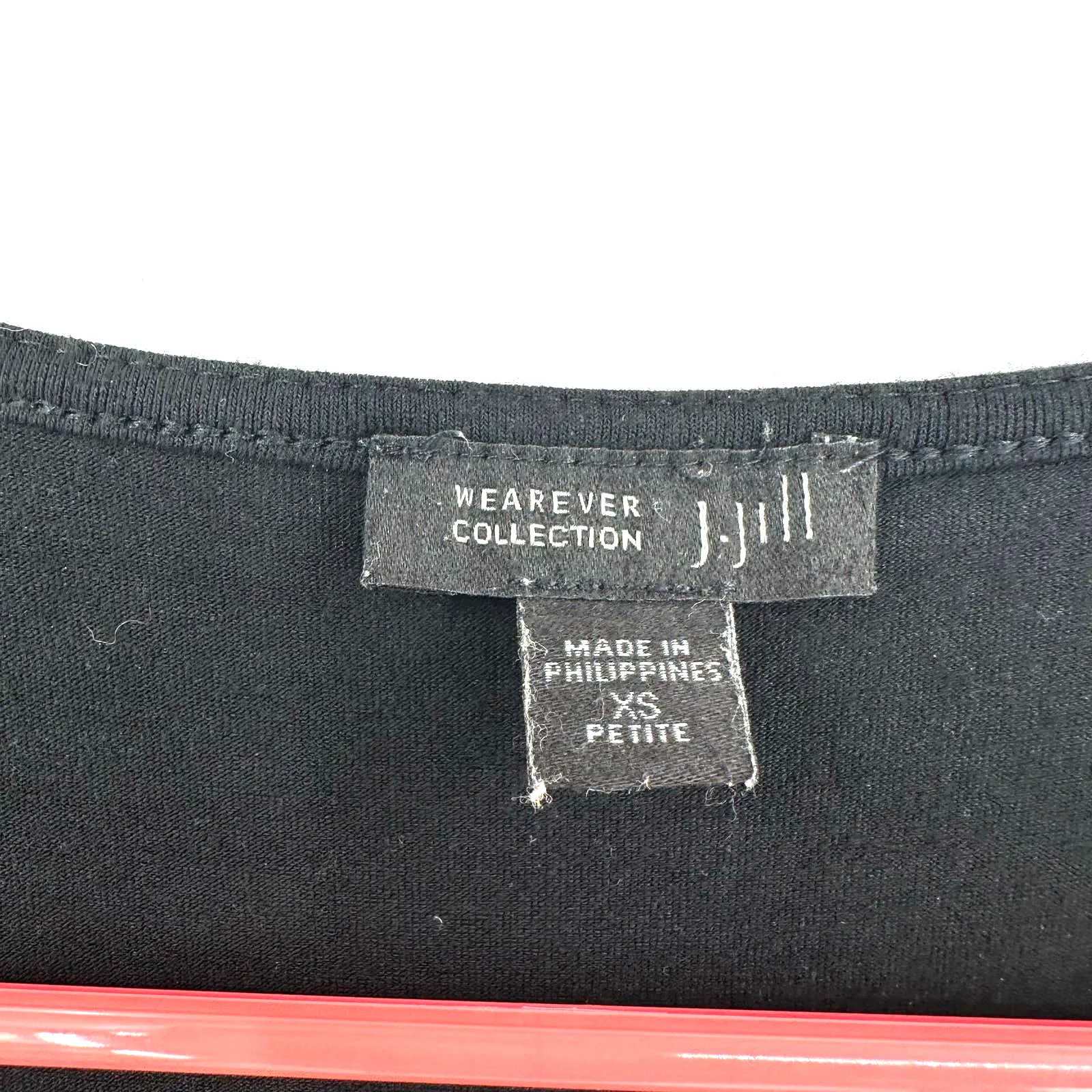 J Jill size XS wearever collection black sleeveless dress white layered front‎ - Image 6